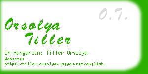 orsolya tiller business card